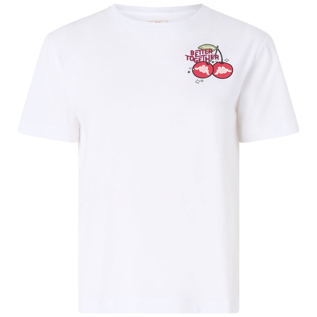 Grey White Women's Sportstyle T-Shirt with Graphic Print main