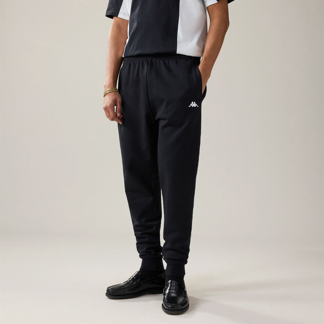 Pantalon de jogging noir pour homme en coton biologique main