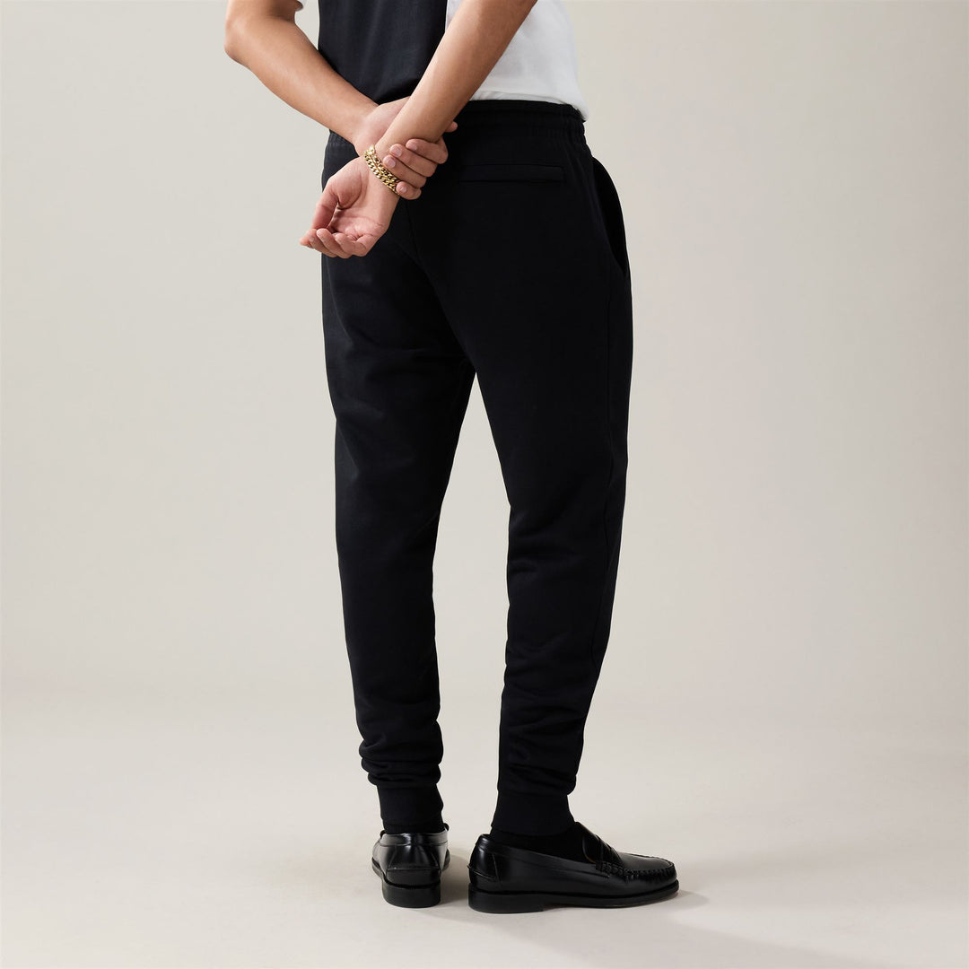 Pantalon de jogging noir pour homme en coton biologique main