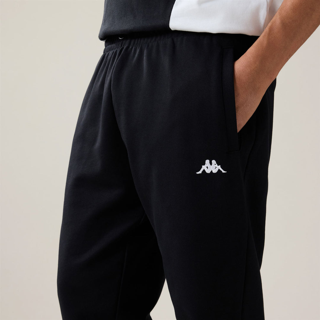 Black Men's Sportswear Jogger Pants in Organic Cotton 01