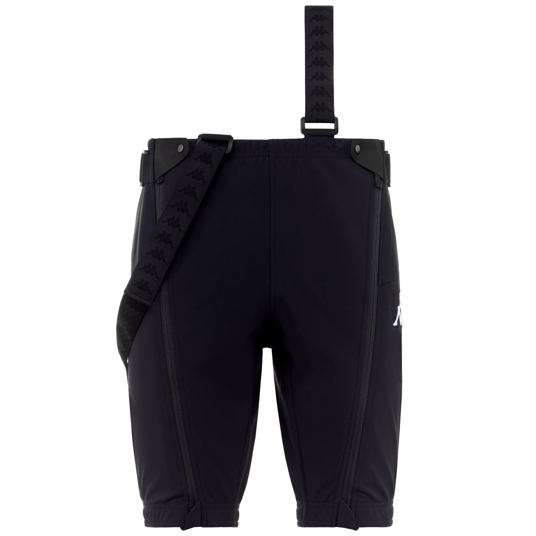 Pantalones de entrenamiento de esquí unisex impermeables azul marino con tirantes ajustables 01