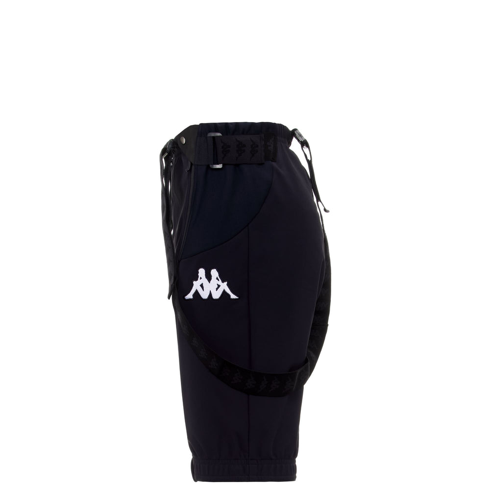 Pantalones de entrenamiento de esquí unisex impermeables azul marino con tirantes ajustables 02