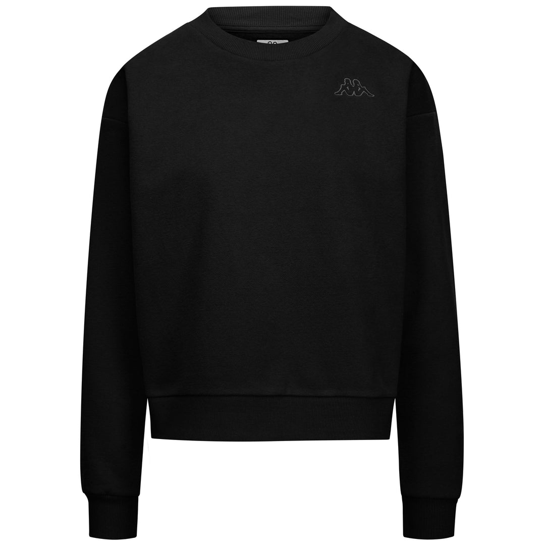Black Women's Fleece Jumper with Logo Embroidery main