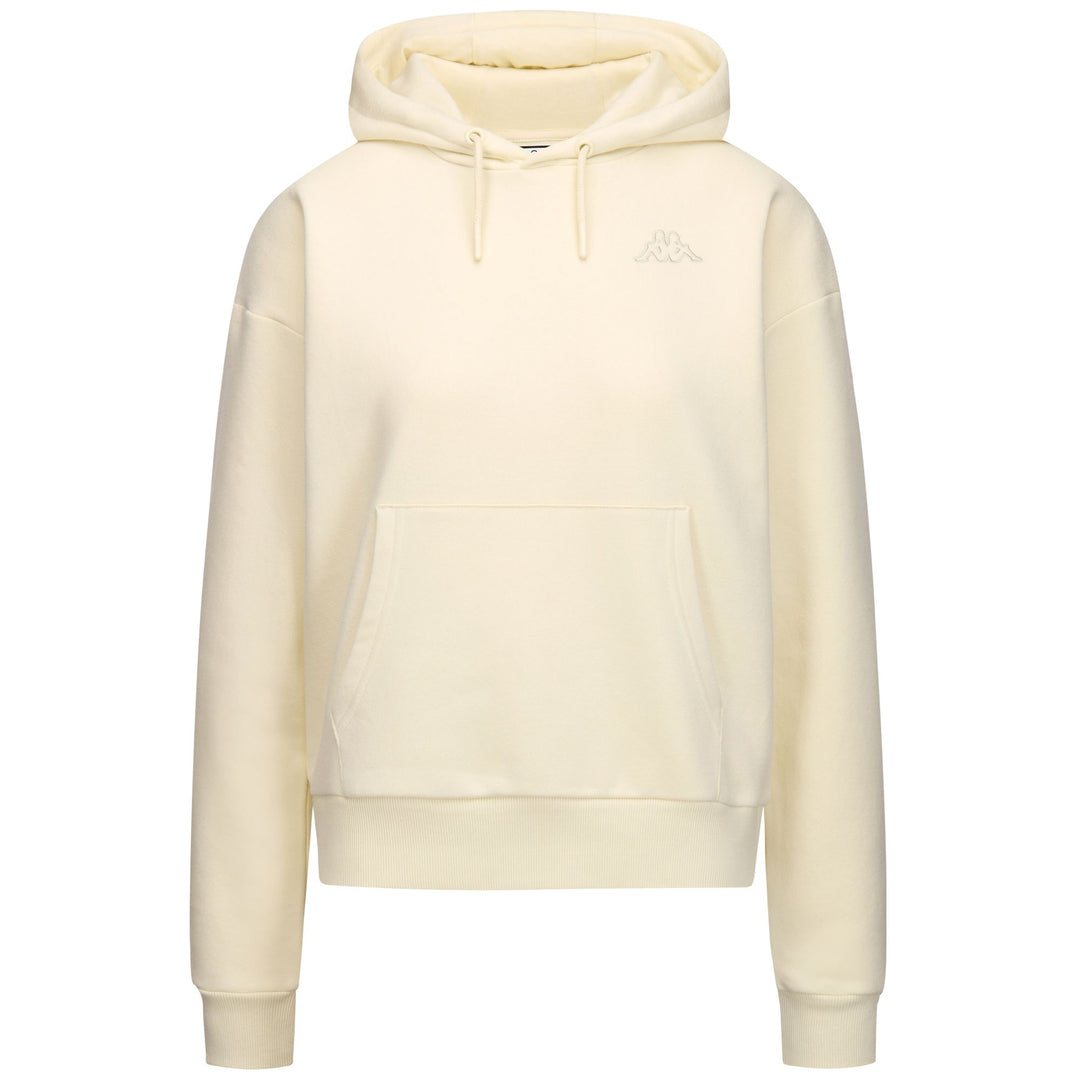 LOGO EMMEW - Fleece - Hoodie - Woman - White Asparagus main