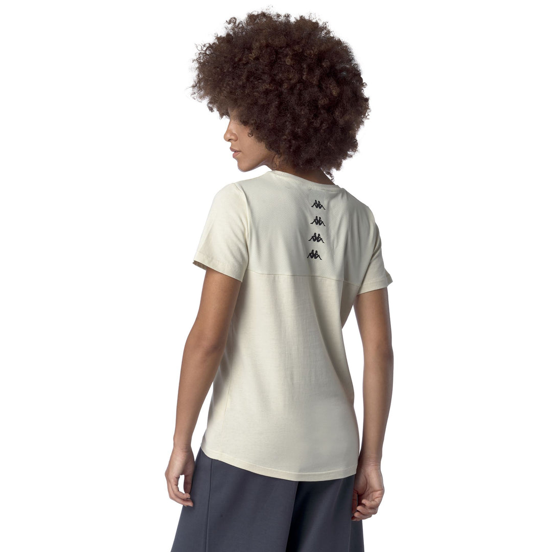 White Women's Regular Fit T-Shirt with Mesh Insert for Training main