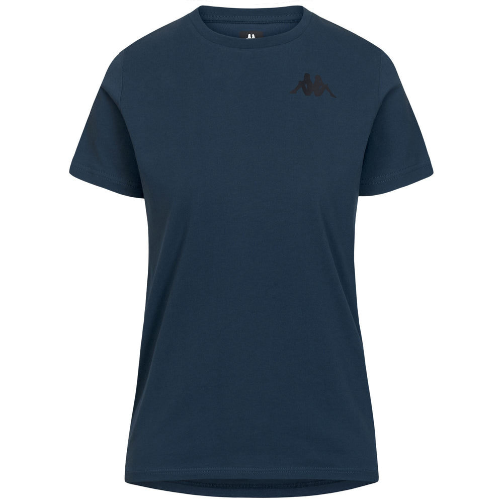 T-shirt blu da donna a vestibilità regolare con inserto in rete per l'allenamento 02