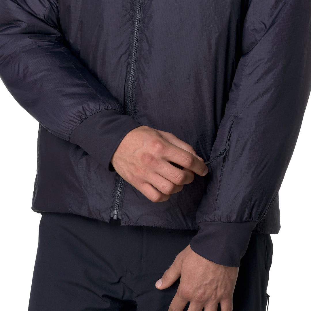 Giacca da sci unisex blu con cappuccio e tasche con cerniera main