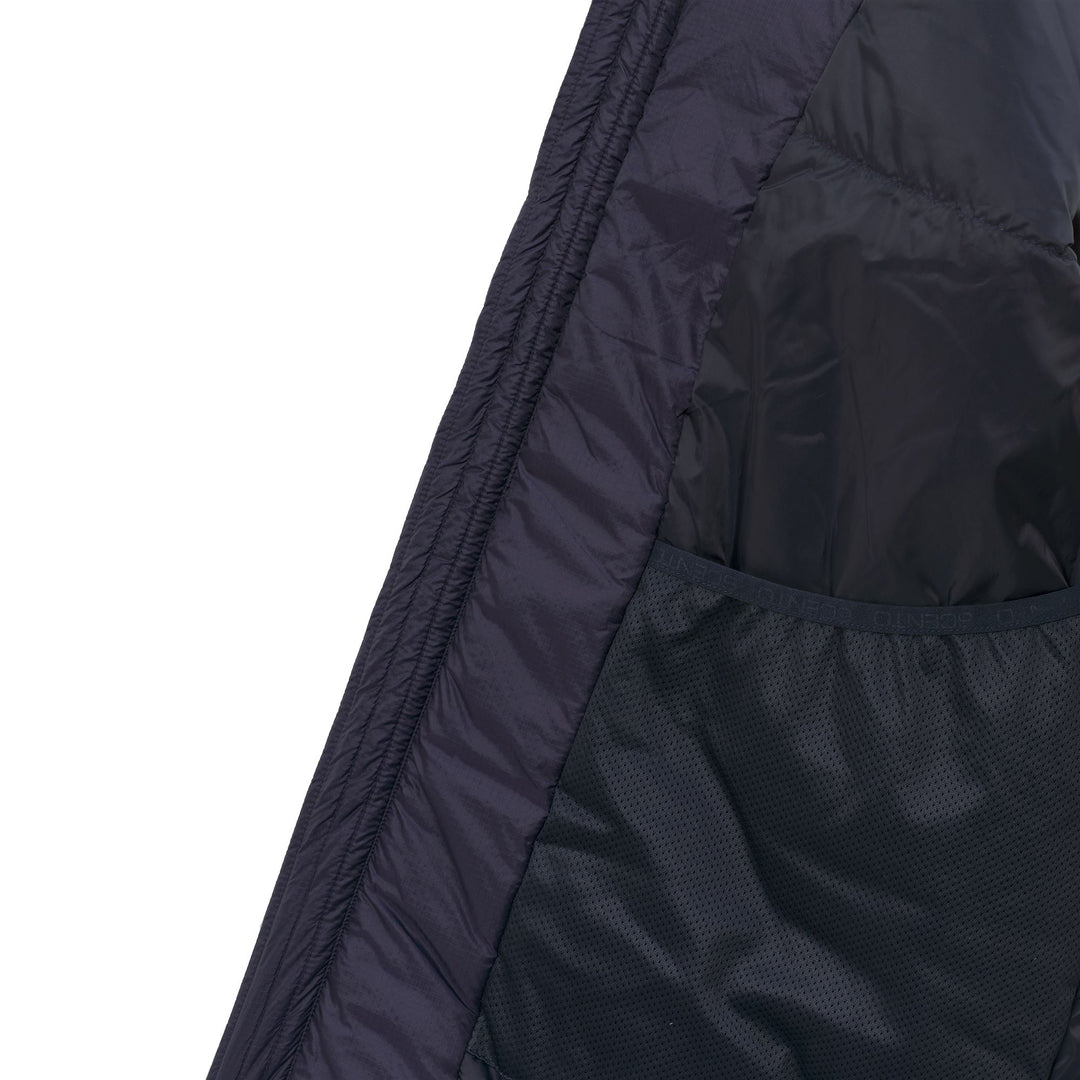 Veste de ski unisexe bleue avec capuche et poches zippées main