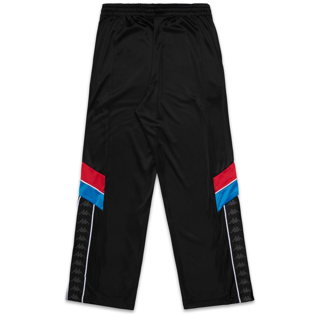 Black Men's Brushed Tricot Sport Trousers with Contrast Inserts main