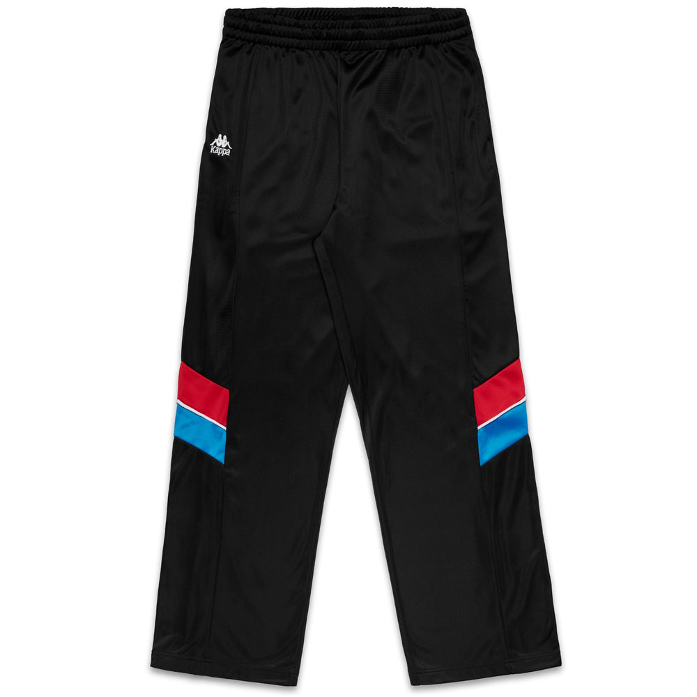 Black Men's Brushed Tricot Sport Trousers with Contrast Inserts 02