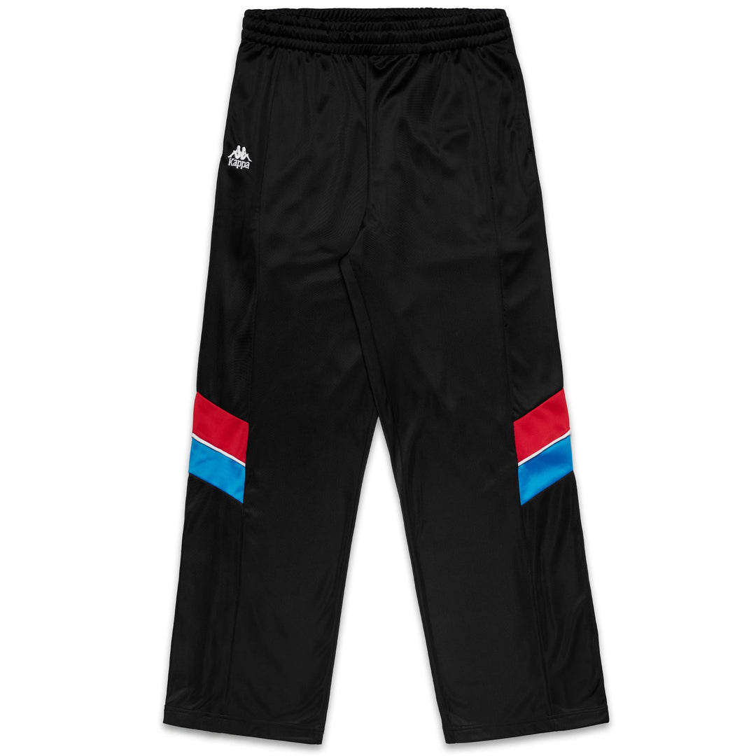 Black Men's Brushed Tricot Sport Trousers with Contrast Inserts main