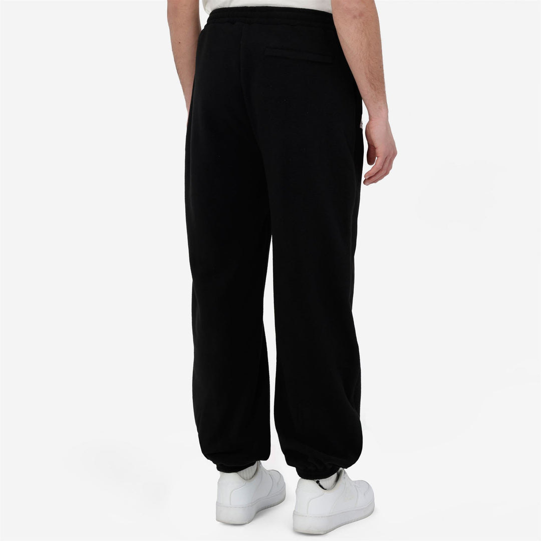 Black and White Men's Sport Fleece Trousers with Pockets main