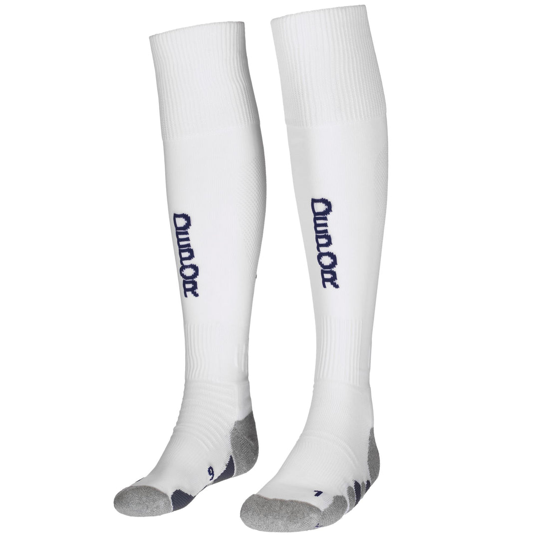 White Men's Knee High Sports Socks with Cushioning 01