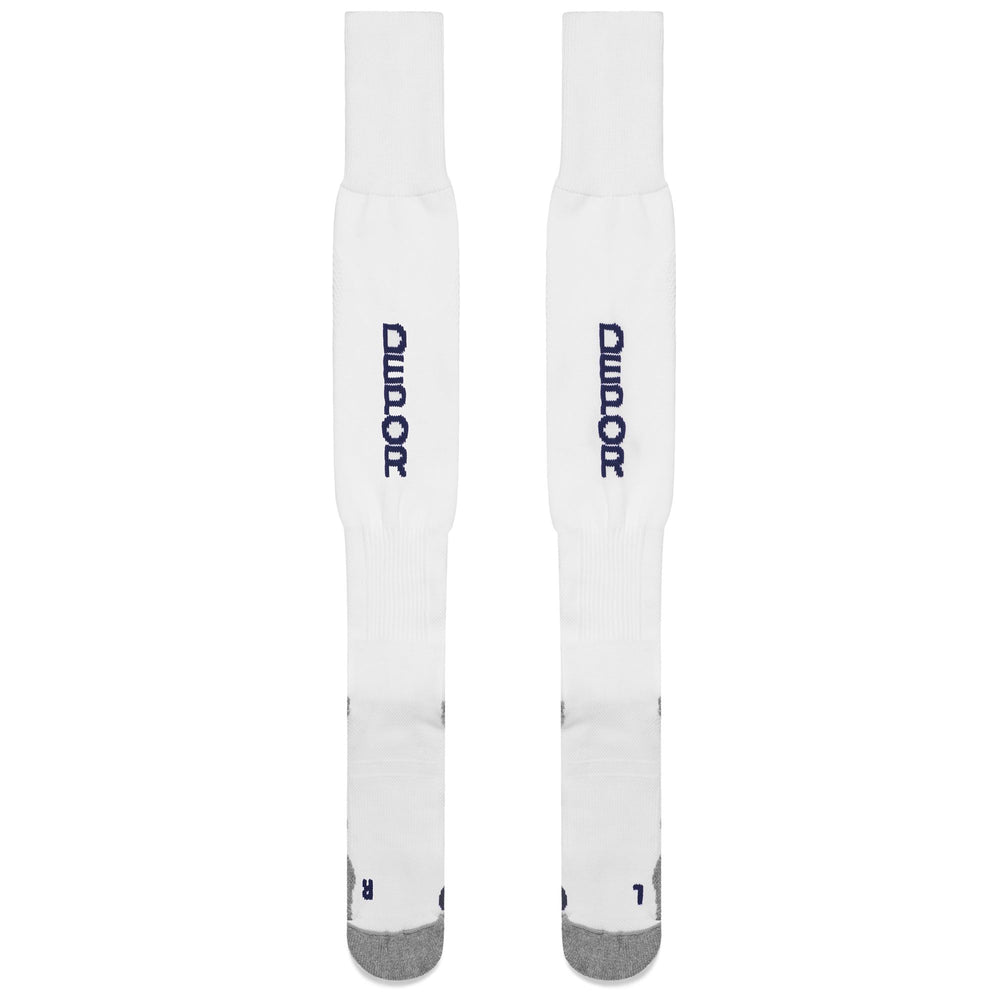 Calcetines altos blancos de fútbol para hombre del Deportivo de La Coruña con amortiguación. 02