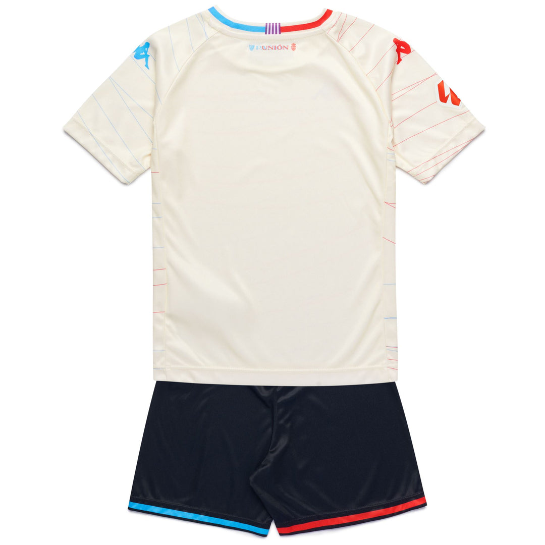KOMBAT KIT VALLADOLID - SETS - Shorts / T-Shirt - Boy - WHITE ANTIQUE-RED-BLUE LIGHT-SPONSOR main