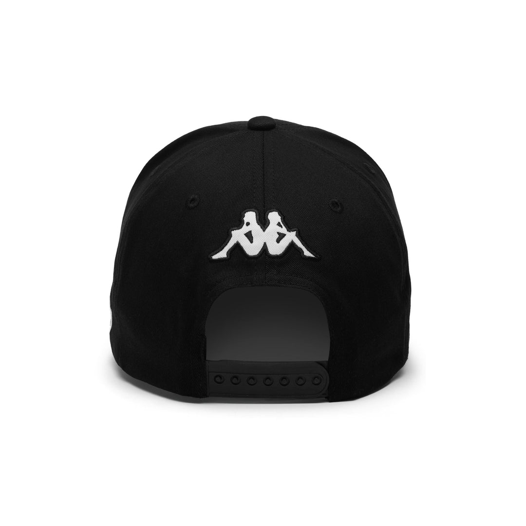 Gorra de béisbol negra para hombre en tejido de sarga main