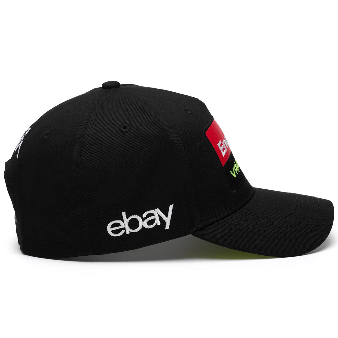 Gorra de béisbol negra para hombre en tejido de sarga main