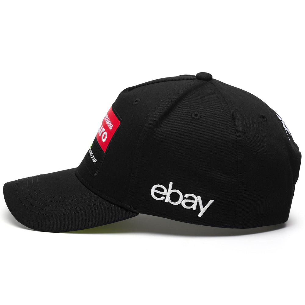 Cappellino da baseball regolabile da uomo nero con logo VR46 Racing Team 02