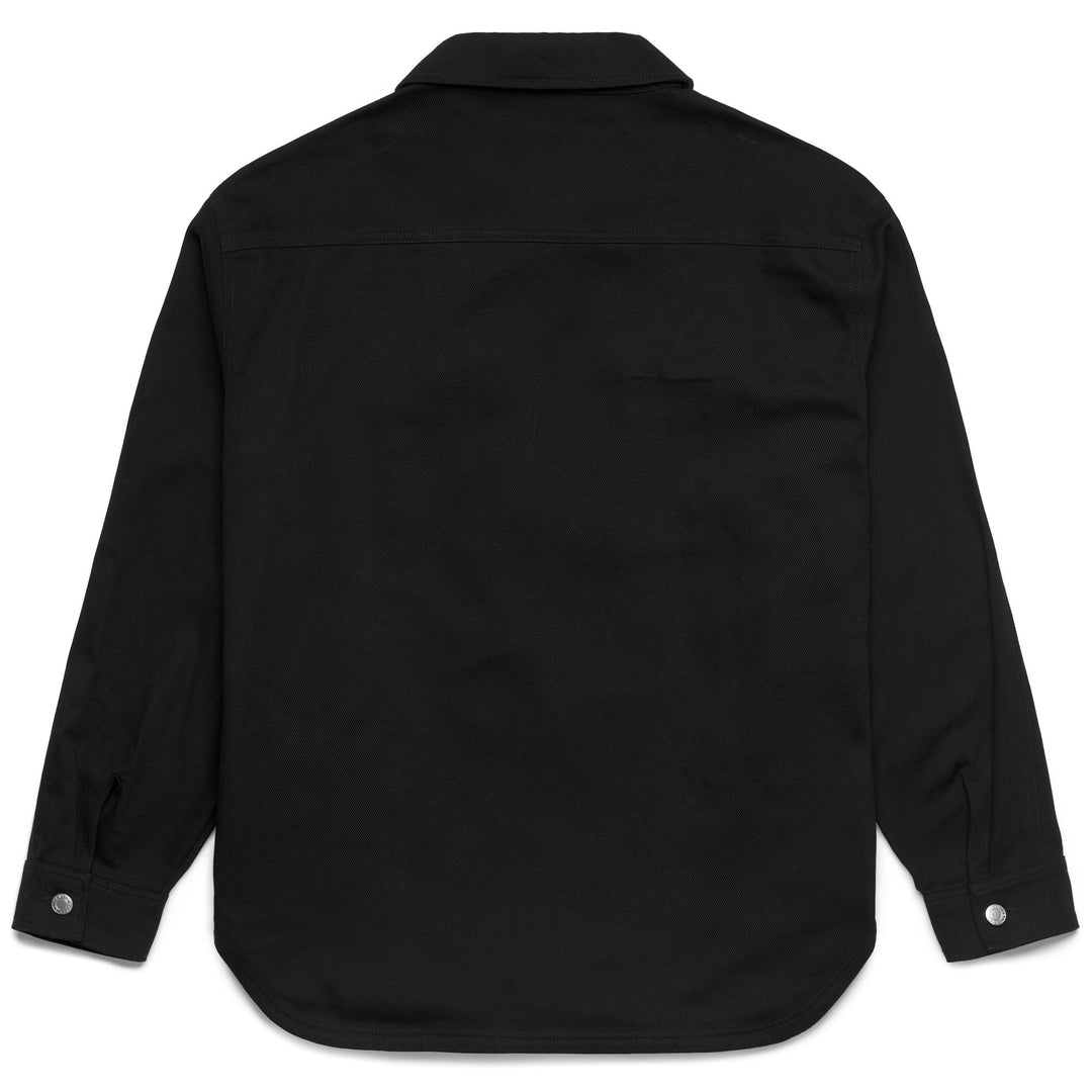 Black Men's Comfort Fit Twill Overshirt with Zip and Flap Pockets main