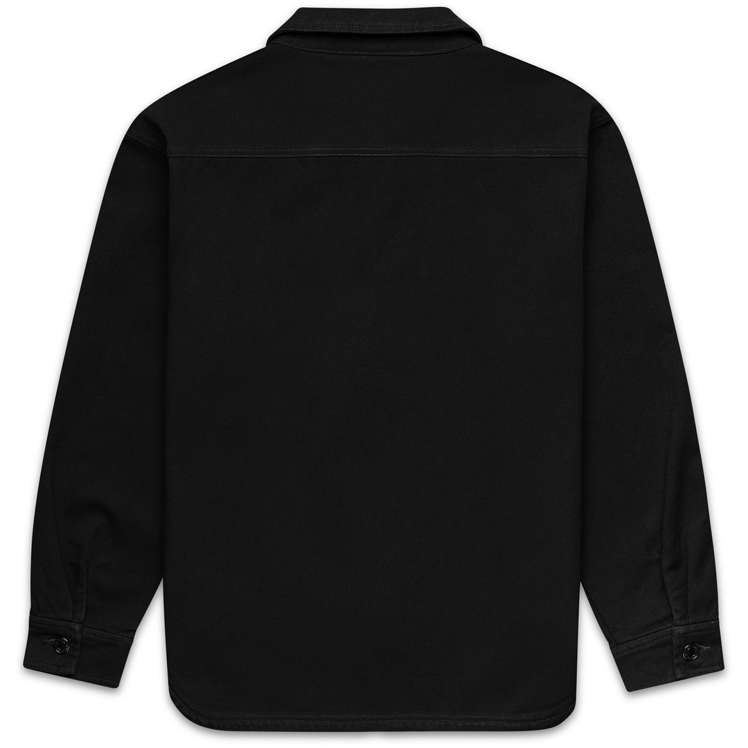 Camicia sportiva da uomo nera in twill, vestibilità comoda main