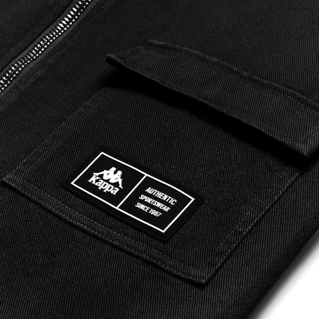 Surchemise de sport noire pour homme, coupe confortable, en sergé main