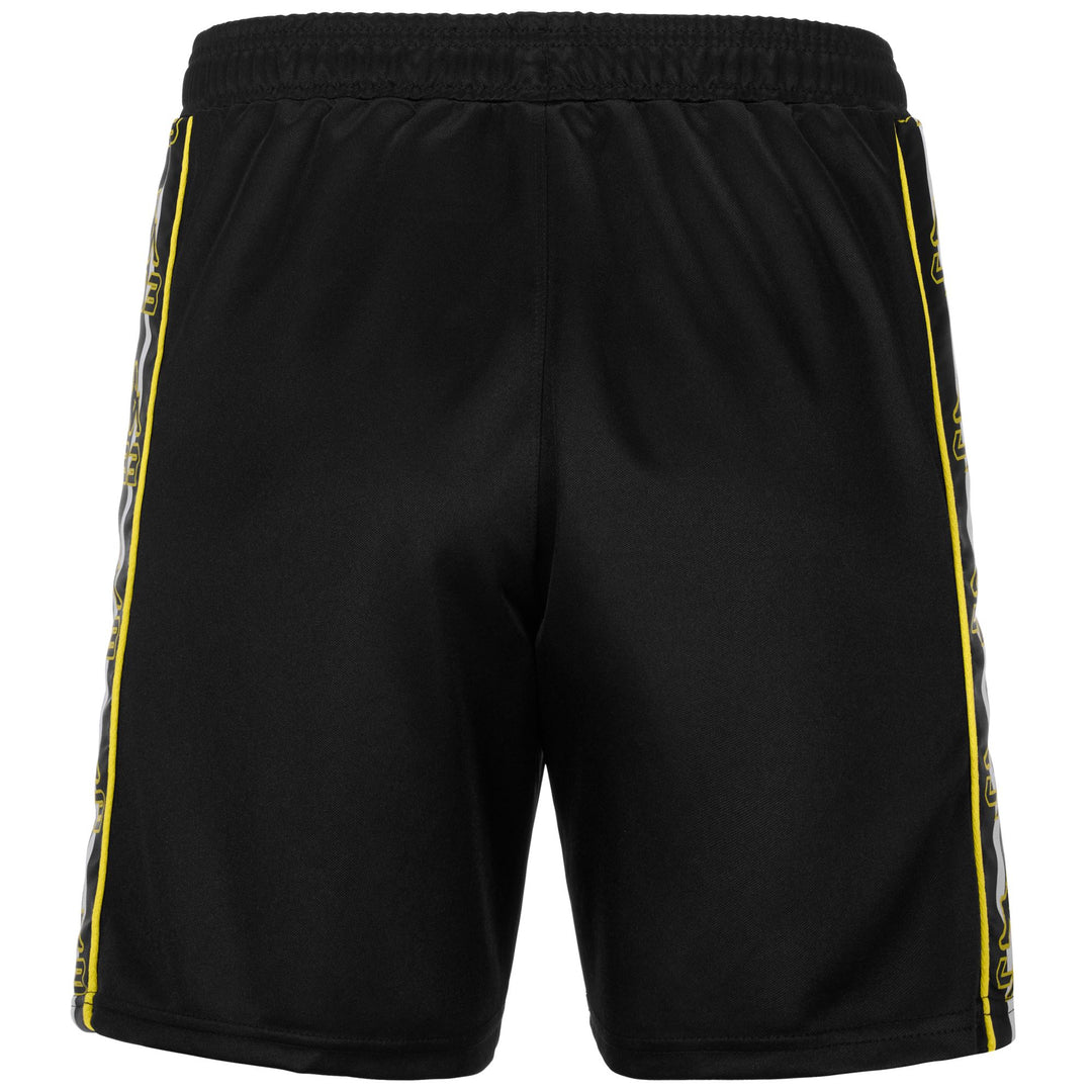 Short de football noir pour homme, coupe classique, en polyester brillant main