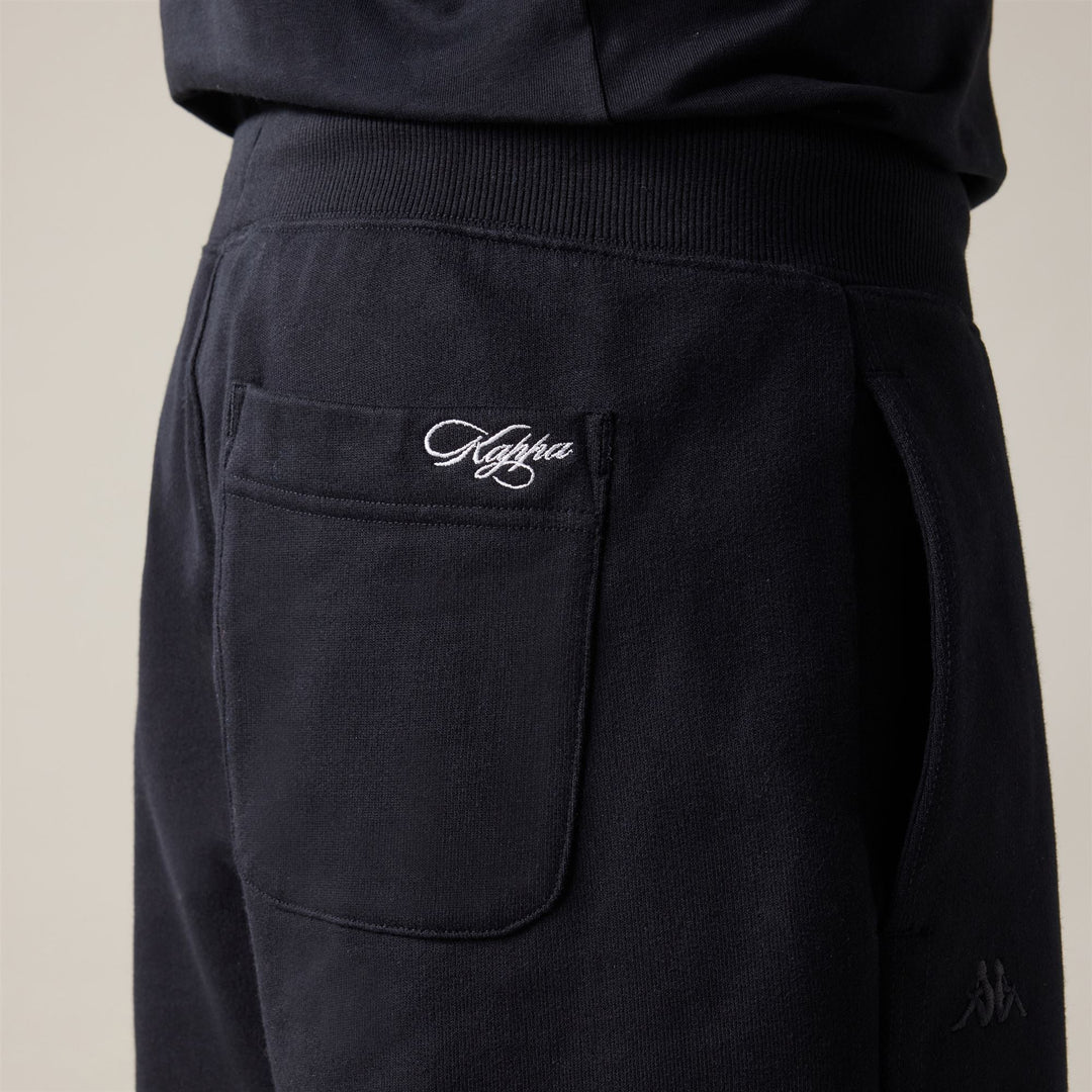 Black Men's Comfortable Fleece Sport Trousers 01