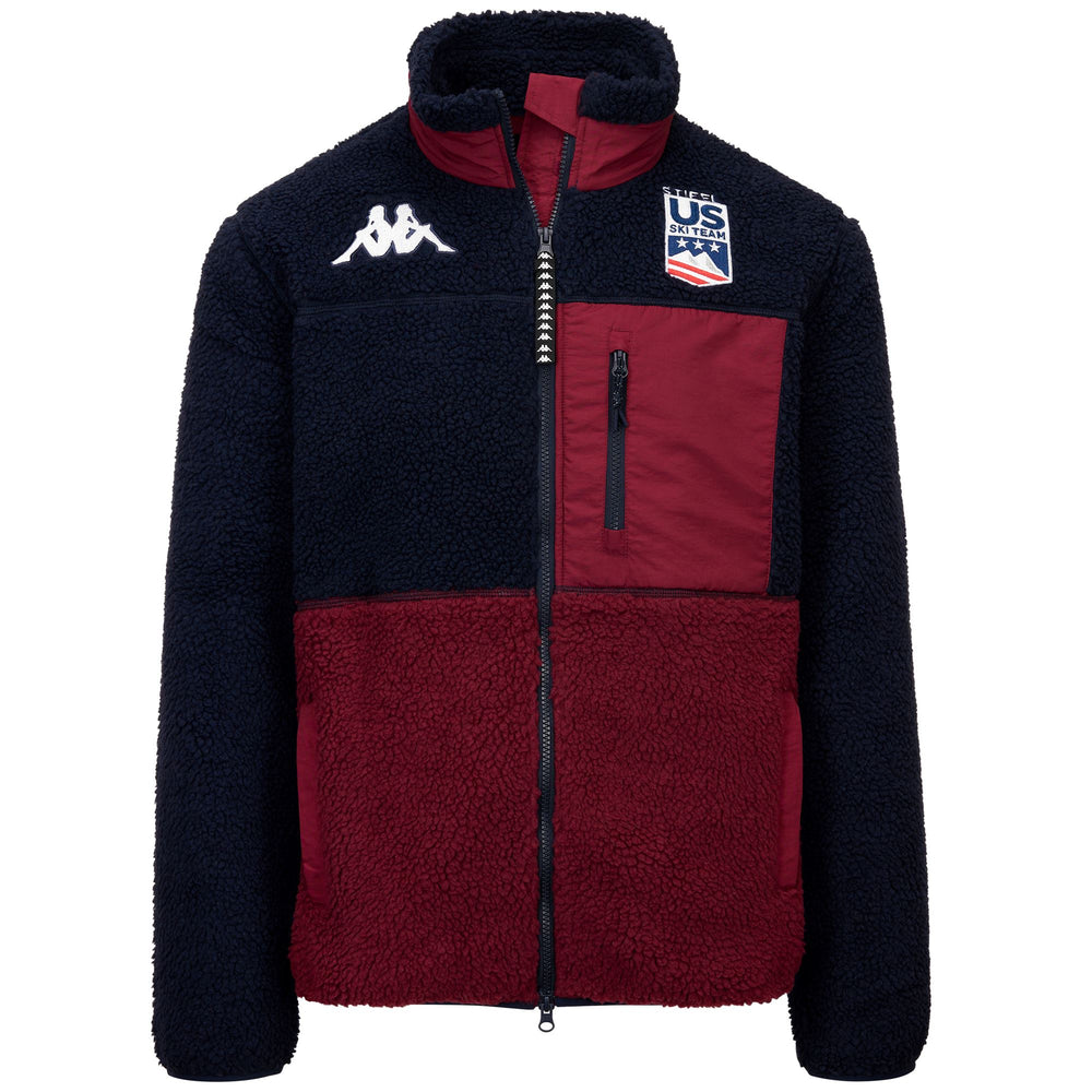 Blue unisex fleece jacket with windproof features 02