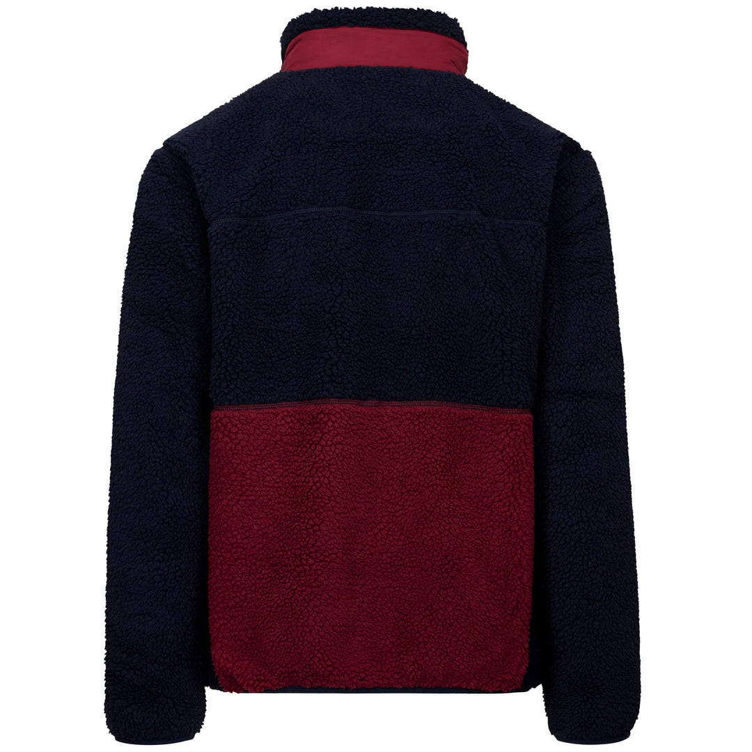 Veste de ski unisexe bleue en polaire teddy, coupe classique main