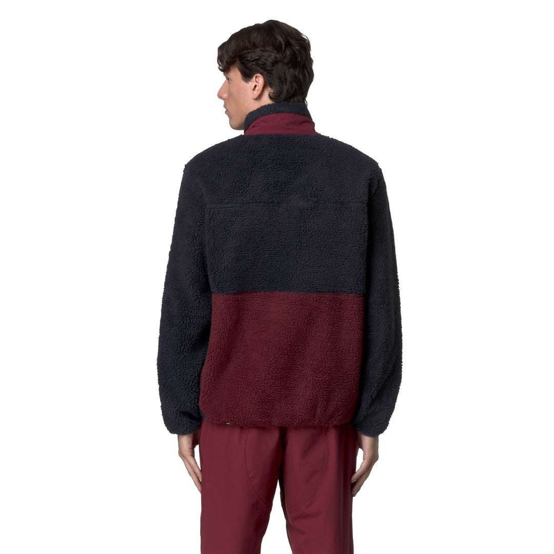 Veste de ski unisexe bleue en polaire teddy, coupe classique main
