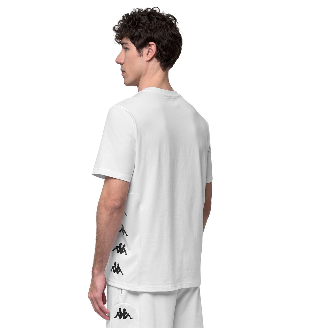 White Men's Regular Fit Cotton T-Shirt with Breathable Mesh Insert main