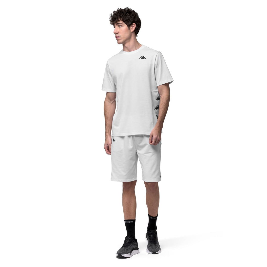 White Men's Regular Fit Cotton T-Shirt with Breathable Mesh Insert main