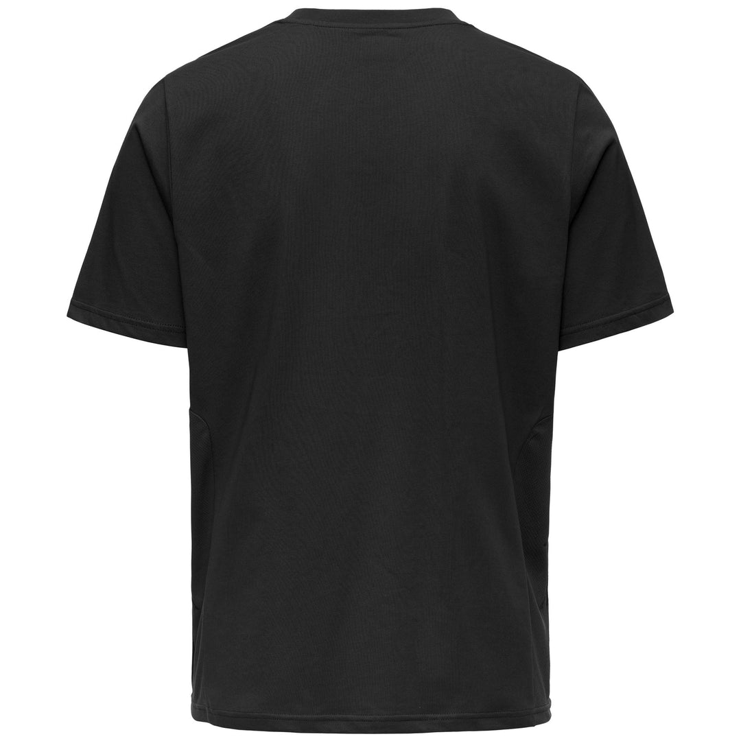 Black Men's Regular Fit Cotton T-Shirt with Breathable Mesh Insert main