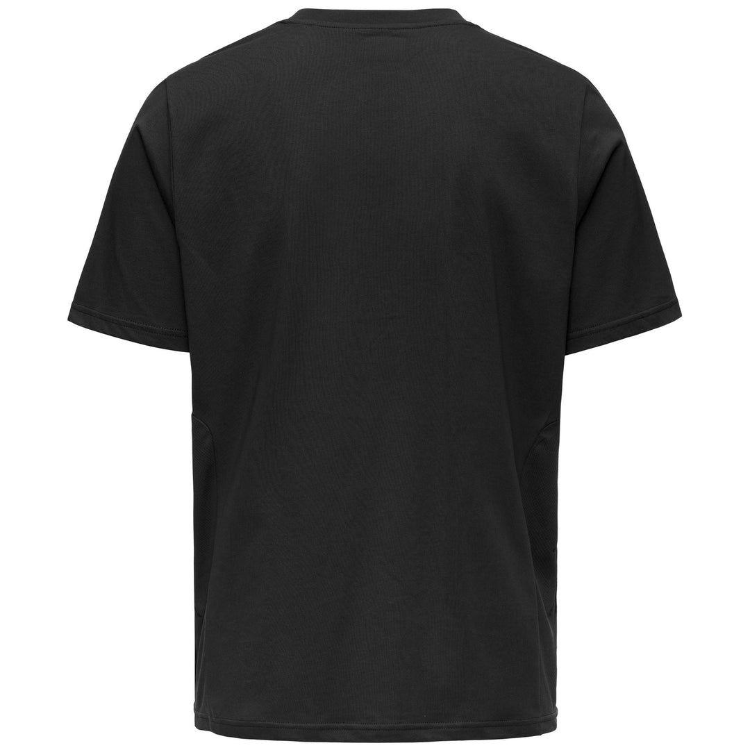 Black Men's Regular Fit Cotton T-Shirt with Breathable Mesh Insert main