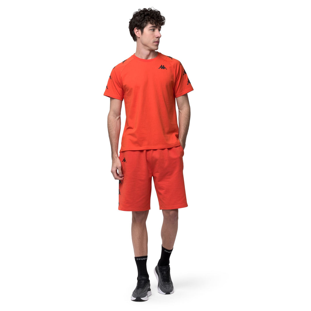T-shirt arancione da uomo a vestibilità regolare con inserto in rete traspirante main