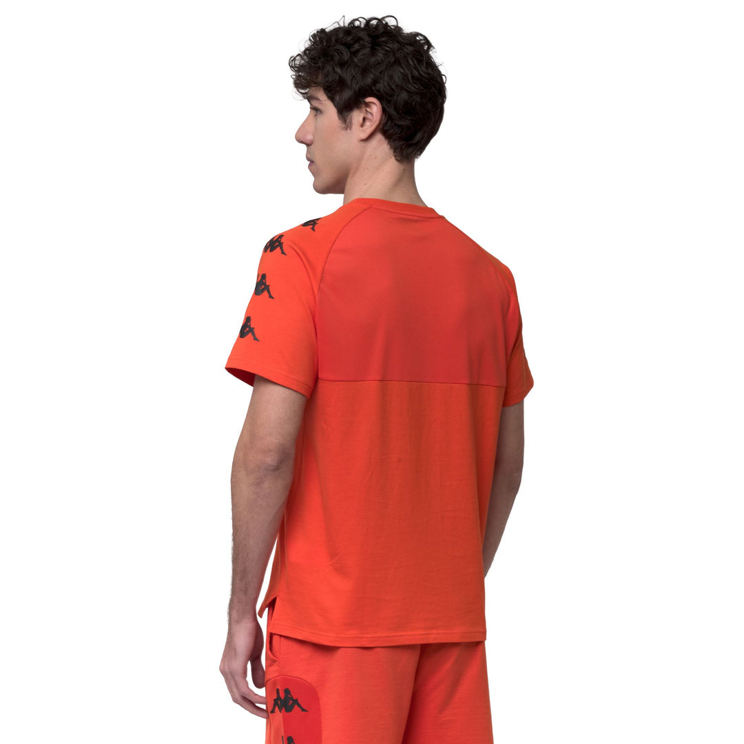 T-shirt arancione da uomo a vestibilità regolare con inserto in rete traspirante main