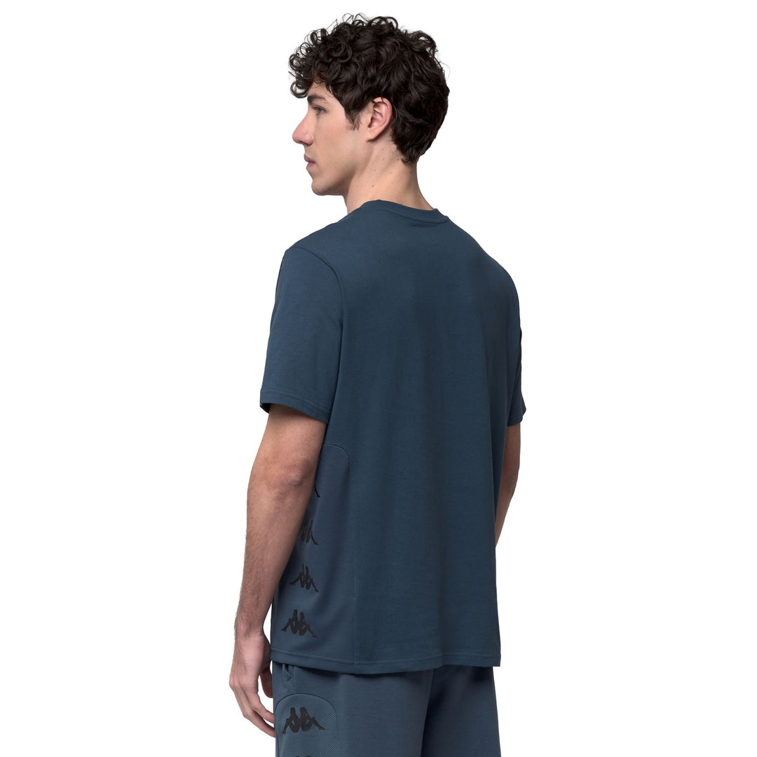 Blue Men's Regular Fit T-Shirt with Breathable Mesh Insert for Training main