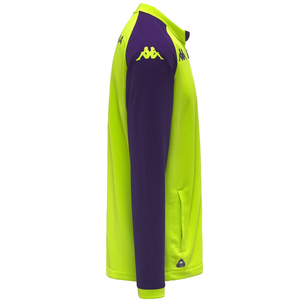 Acid green Men's Slim Fit Fleece Jacket with Hydro-Way Protection 02