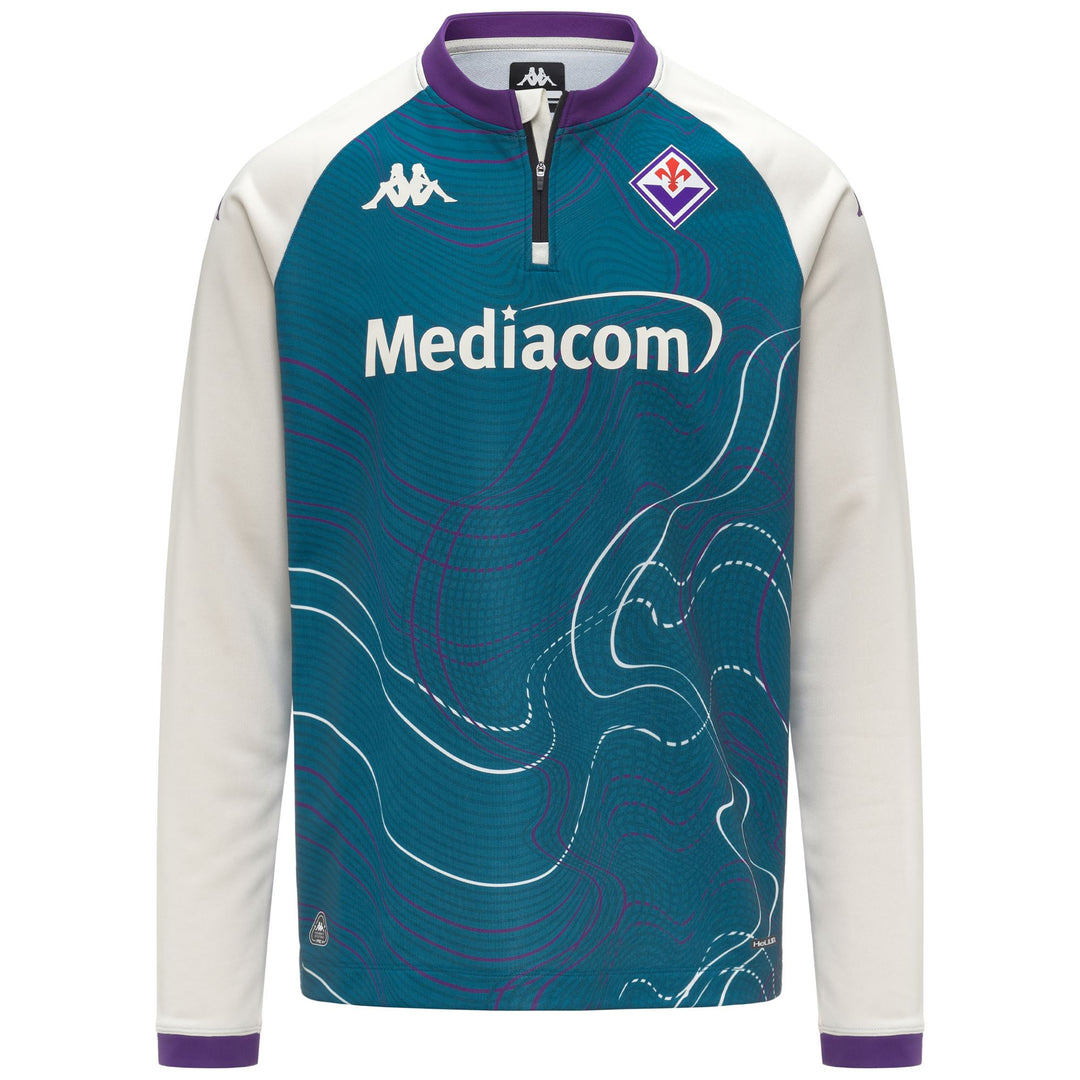 Blue Men's ACF Fiorentina Football Training Slim Fit Jumper 01