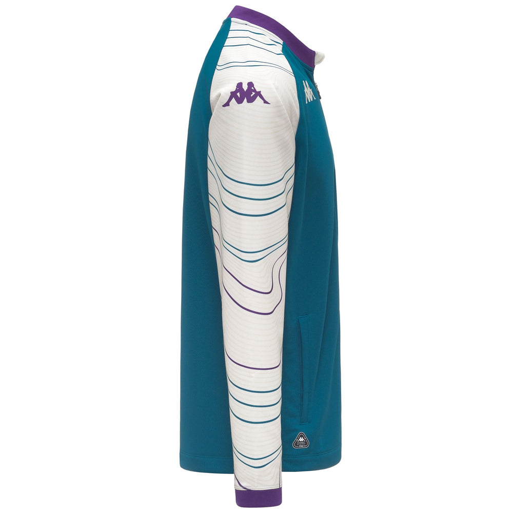 Turquoise green Men's Fleece Jumper with Hydro-Way Protection 02