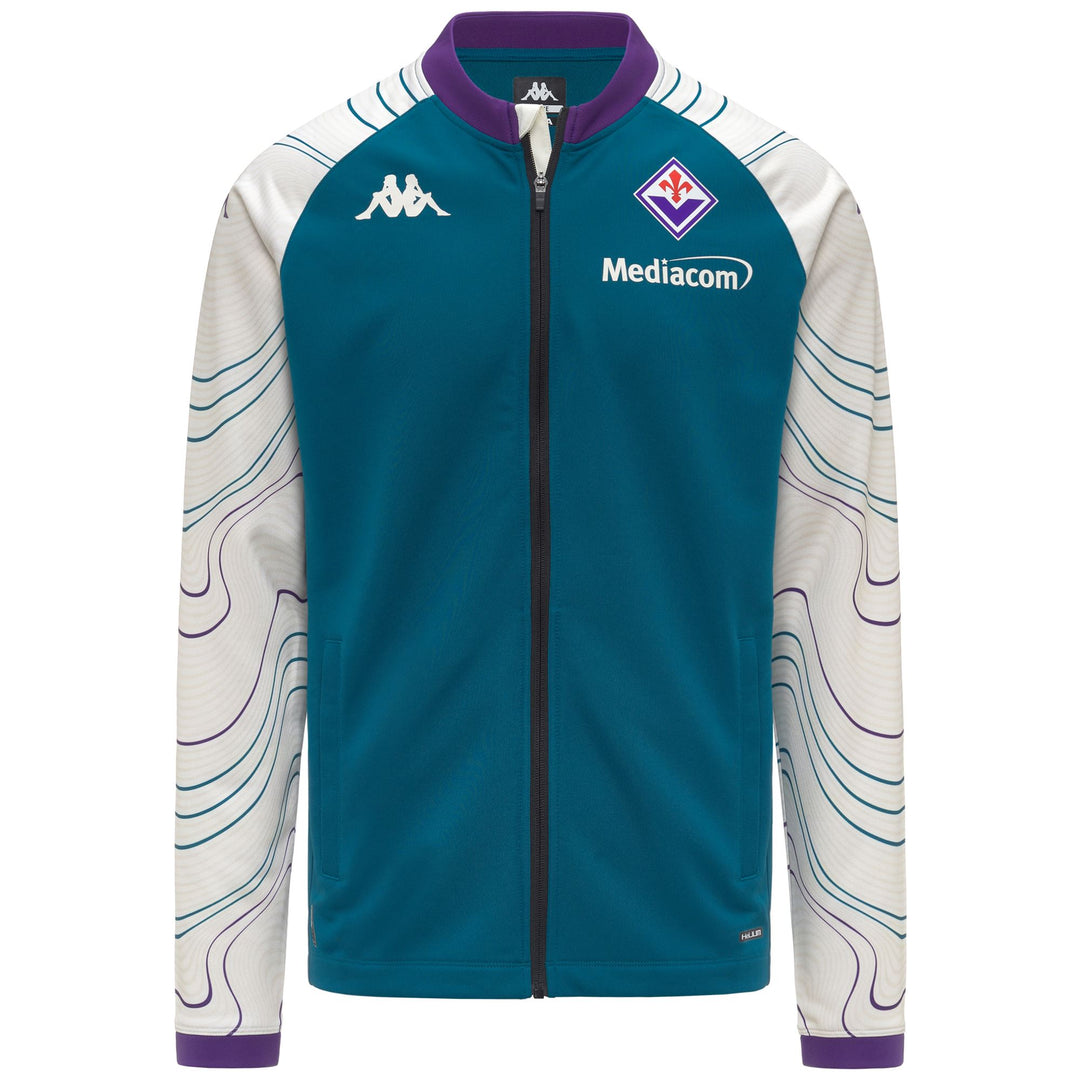 Turquoise green Men's Fleece Jumper with Hydro-Way Protection 01