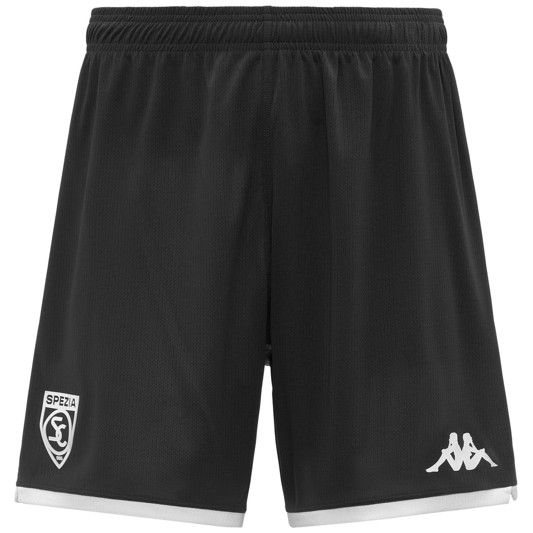 Short de football Spezia Calcio pour homme, coupe classique, en tissu texturé noir 01