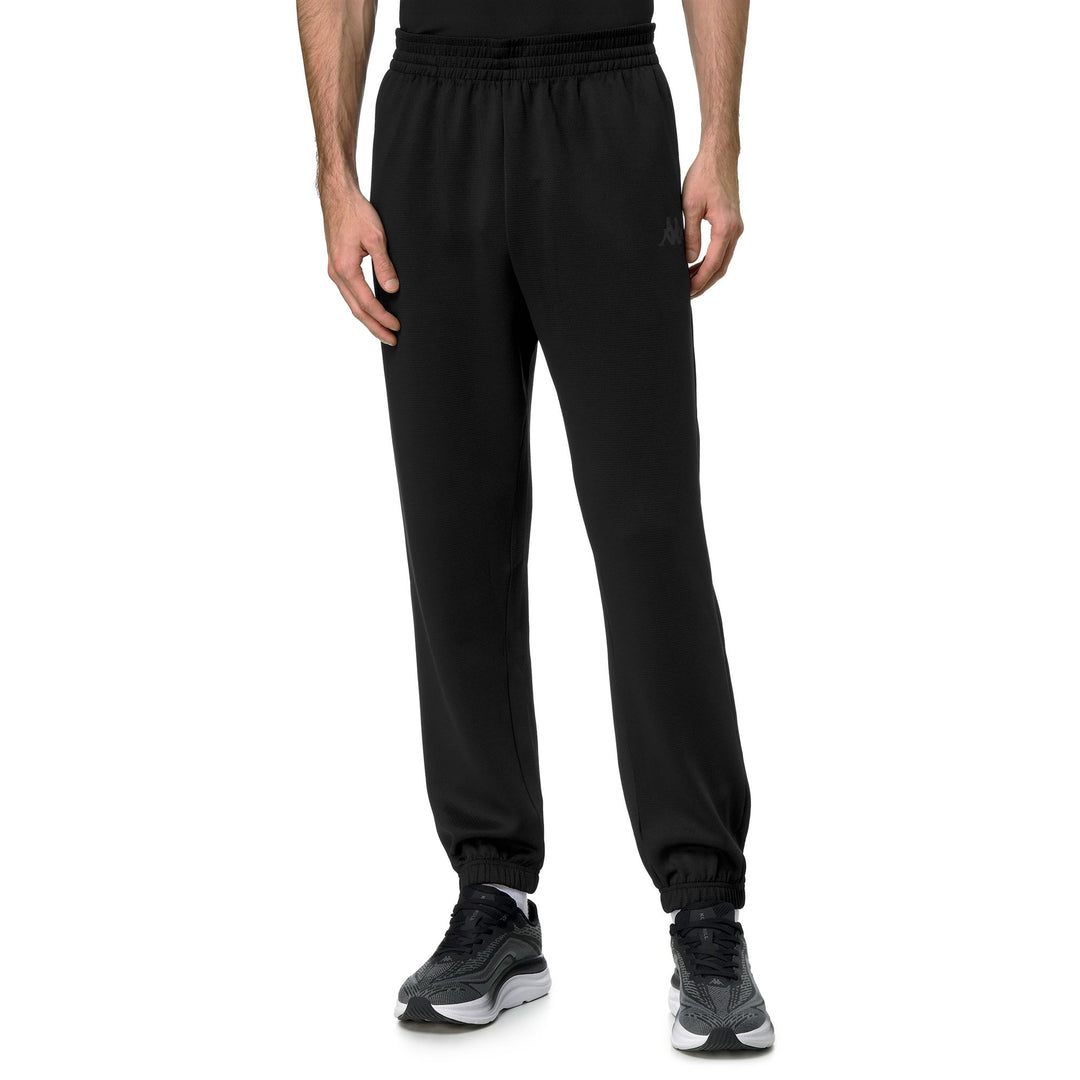 Pantalon d'entraînement noir pour homme, coupe classique, en tissu interlock 01
