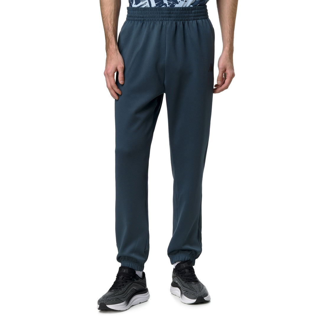 Blue Men's Regular Fit Training Pants in Interlock Fabric 01