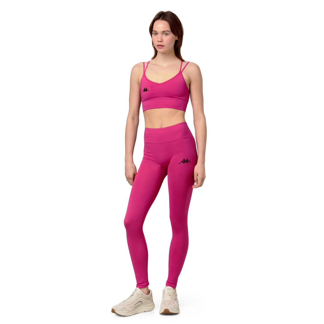 Leggings d'entraînement sans coutures Violet pour femmes main