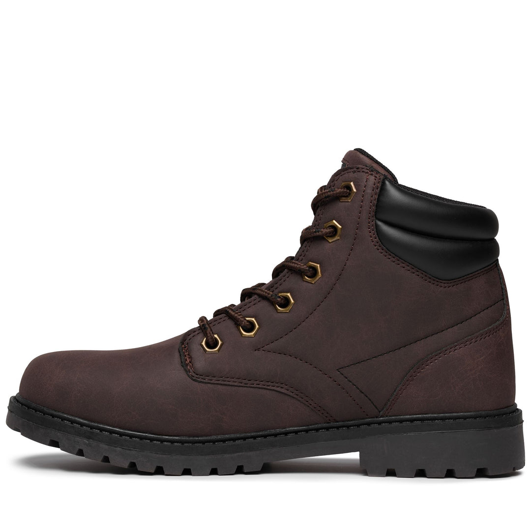 Brown unisex Laced Ankle Boots for Fall and Winter main