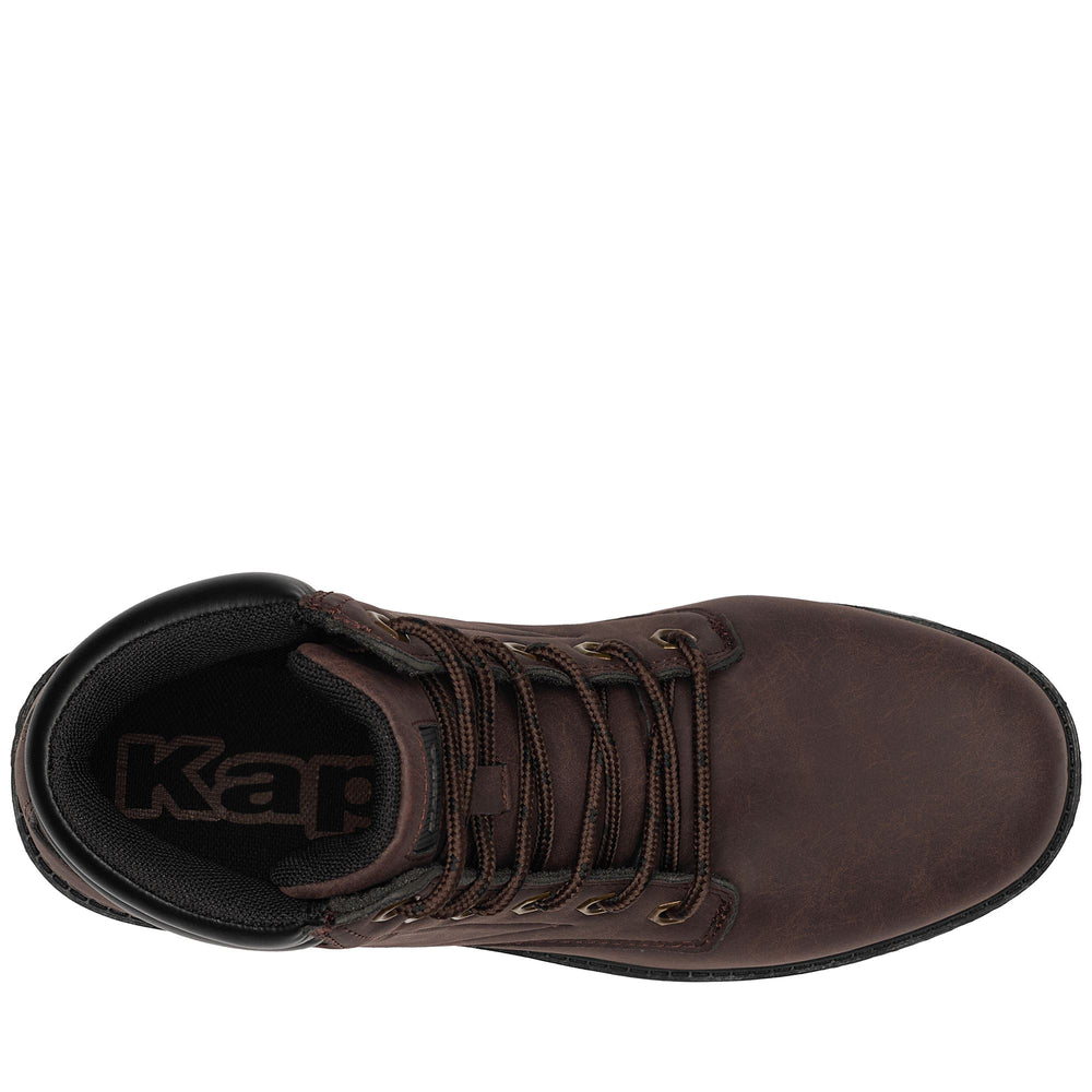 Brown unisex Laced Ankle Boots for Fall and Winter 02