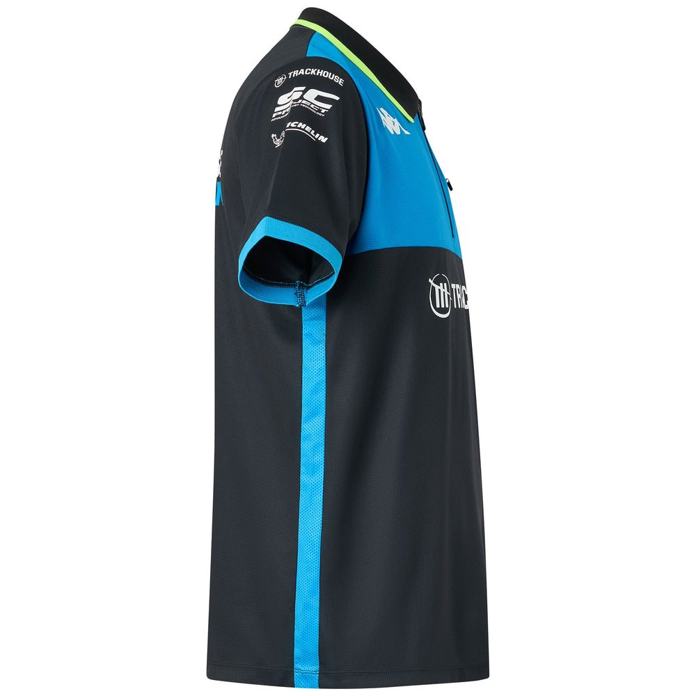 Grey Blue Men's Motorcycling Polo Shirt with Team Personalizations 02