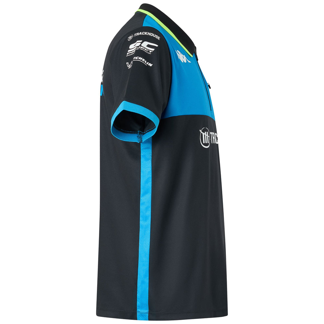 Polo da Moto Uomo Blu Grigio con Personalizzazioni di Squadra main