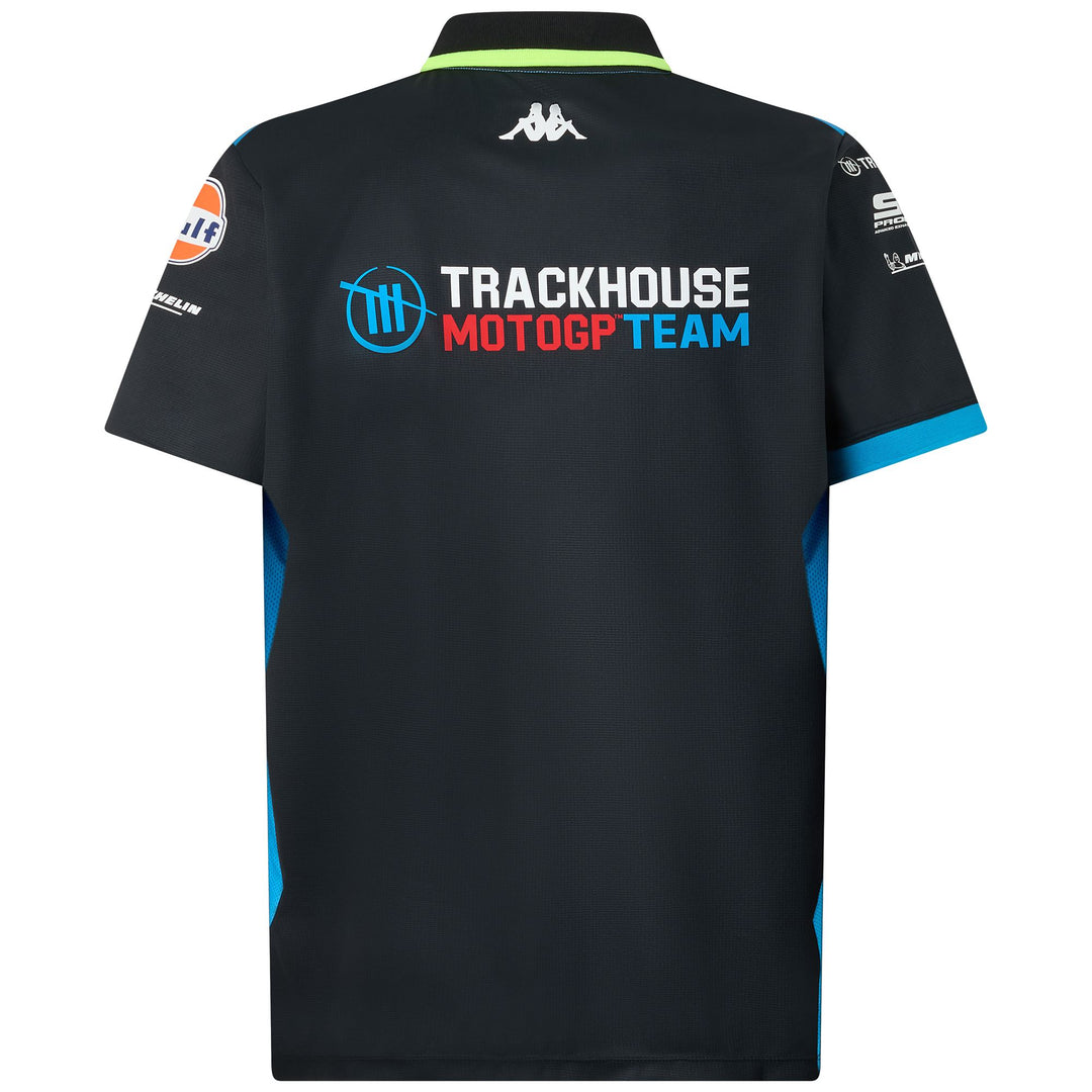 Polo da Moto Uomo Blu Grigio con Personalizzazioni di Squadra main